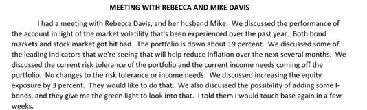 Financial Transcription Example